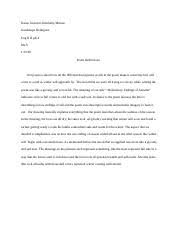 Feb 25, 2020 · example: Creative Poem Reflection Essay Andrew Langdon Pagnani English 13 February 2012 Creative Poem Reflection There Are Some Poems That Spark Emotion The Course Hero