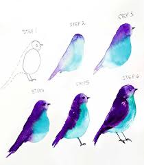The first thing you have to do is to buy a quality watercolor, a canvas, and brushes of various sizes for making paintings according to your budget. Waterpainting Tumblr Easy Watercolor Bird Watercolor Paintings Easy Watercolor Paintings For Beginners