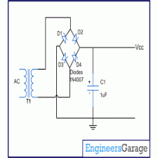 Circuit Diagram For Simple Ac To Dc Converter Using Bridge Rectifier Power Supply Circuit Circuit Diagram Circuit