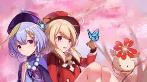 Genshin impact klee anime art аниме арт. Klee Qiqi Hd Genshin Impact Wallpaper A Wallpaper Wallpapers Printed