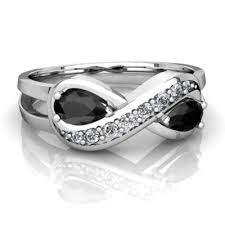 Black onyx and diamond 14kt white gold ring. Black Onyx And Black Onyx Diamond Infinity Ring R5390 Wonon