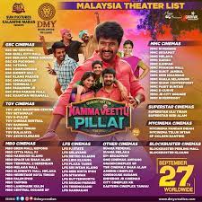 Inception of the industry was in. Namma Veettu Pillai Movie Malaysia Theatres List Social News Xyz