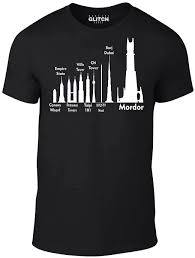 mens architectural size guide for mordor t shirt