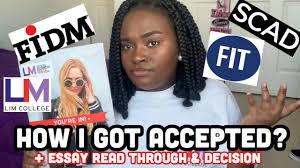 The fitting method implements the smoothly clipped absolute deviation penalty of fan and li for when the argument lambda is a scalar the penalty function is the scad modified l1 norm of the last. How I Got Accepted Into Fit Scad Fidm Lim College Essay Read Through Decision Youtube