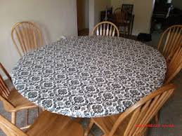 Zhuqing heavy duty vinyl round fitted tablecloth, gray moroccan design, spillproof waterproof elastic table cover with flannel backed lining, fits 45 to 56 round table, for indoor/outdoor use. Pin By Deanna Garretson Branding On Sewing Ideas Fitted Tablecloths Table Cloth Vinyl Tablecloth