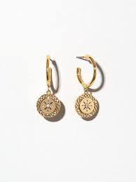 Coin Hoop Earrings Hazel Gold Necklace For Men Gold Medallion Necklace Earrings