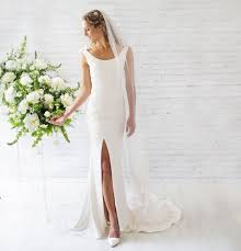 This Fishtail Wedding Dress Has A Split At The Front And Is Created From Components From The Couturek Dresses British Wedding Dresses Wedding Dresses