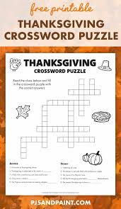 Is your egg in a different basket? Free Printable Thanksgiving Crossword Puzzle Pjs And Paint