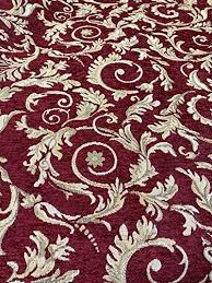 The velvet feel of chenille is what makes these fabric look luxurious and is suitable for upholstery projects. Amazon Com Upholstery Chenille Saxxon Floral Leaf Drapery Home Fabric The Yard 56 Wide Crimson