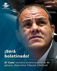 🚨El Tribunal Electoral determinó que Cuauhtémoc Blanco, mientras era  gobernador de Morelos, cometió violencia política de género contra una  exdiputada de Morena, por lo que será inscrito en el registro de personas