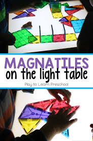 Magnatiles On The Light Table In 2020 Preschool Lesson Plans Light Table Dramatic Play