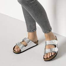 Birkenstock womens sandals size 39 8n soft footbed yarn arizona tan. Arizona Birko Flor Anaconda Silver Birkenstock Arizona Birkenstock Mode Tendance