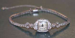 Free shipping for many products! 14 Karat White Gold Platinum And Diamonds Hamilton Vintage Ladies Wrist Watch At 1stdibs