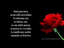 2) draga mea soră iubita, felicitări pentru onomastica ta! La Multi Ani Surioara Mea Felicitare Muzicala Cu Mesaj De Zi De Nastere Youtube