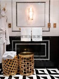 Stupell home decor laundry room bathroom black and white design wall art by kimberly allen. Black And White Tiles Contemporary Bathroom Jamie Herzlinger
