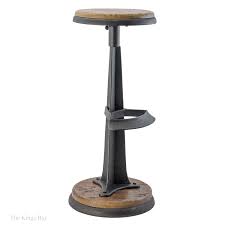 It?s veneered plywood shell can be in bleached oak, stained wenge or with monochromatic or duotone laminate covering. Industrial Bar Stool Antique Style Cast Iron And Wood For Restaurant Home The Kings Bay