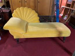 About this itemwe aim to show you accurate product information. Antique Vintage Fainting Couch Chaise Lounge Yellow Velvet Shell Sun Design Chaise Lounge Fainting Couch Couch