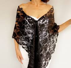 Black Lace Long Stole Scarf Lace Shawl Shoulder Wrap Etsy Dress Cover Stole Scarf Fashion