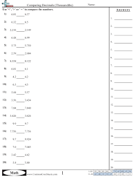 Free interactive exercises to practice online or download as pdf to print. Decimal Worksheets Free Distance Learning Worksheets And More Commoncoresheets