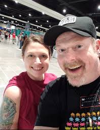 Okay, here's my Bender tattoo. And a pic of me and John DiMaggio! This will  eventually be a sleeve some day.