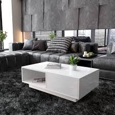 Silver aluminum contemporary accent table. Ebtools Coffee Table Storage Table Modern High Gloss Rectangular Coffee Table Tea Table Storage Living Room Walmart Com Walmart Com