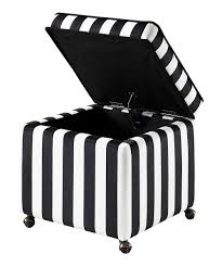 Black And White Striped Storage Ottoman Inspired Home Stripe Storage Ottoman Zulily Storage Cube Ottoman Storage Ottoman Cube Ottoman