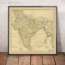 Old Map of India, Pakistan & Bangladesh ...
