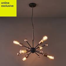 The bronze bathroom light fixtures is very energy saving led bathroom ceiling lights which use 24w only which is equivalent to 180 watt. Detroit Black Antique Brass Effect 6 Lamp Pendant Ceiling Light Ceiling Pendant Lights Ceiling Lights Ceiling Lights Diy