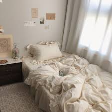 フリルベッドスカート3点セット r1148 韓国インテリア雑貨通販サイトpoproom ポップルーム room design bedroom aesthetic room decor bedroom design