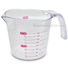 2 Cup Measuring Cup Clear With Red Print