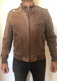 Vintage Leather Genuine Members Only By Europe Craft Brown Etsy Suede Leather Vintage Leather Brown Suede