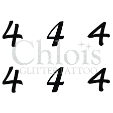 There are 1771 tattoo fonts for sale on etsy, and they cost $6.82 on average. Number 4 Multi Stencil 6 Stencils Text Chlois Glittertattoo