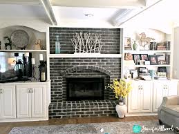 Its original color was an interesting reddish orange. How To Paint A Black Brick Fireplace Jennifer Allwood