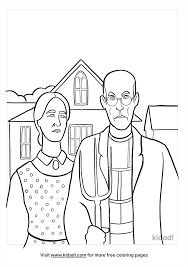 Pastel goth cute and creepy coloring book kawaii and spooky gothic satanic coloring pages for adults (pastel goth coloring series). American Gothic Coloring Pages Free People Coloring Pages Kidadl