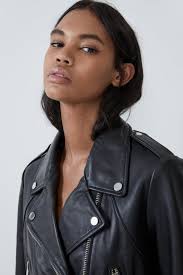 Leather Biker Jacket Zara Canada In 2020 Leather Biker Jacket Jackets Biker Jacket