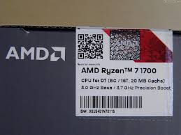 The amd ryzen 7 1700 is a 3 ghz am4 processor with 3.7ghz turbo speeds. Amd Ryzen 7 1700 Yd1700bbm88ae Yd1700bbaebox