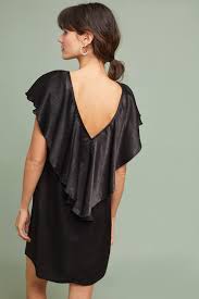 Flounced Satin Tunic Dress Anthropologie Tunic Dress Dresses Fashion