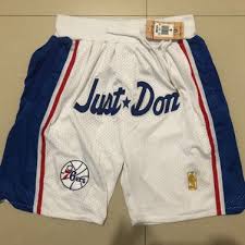 You are looking at a 100% authentic pair of mitchell & ness x just don philadelphia 76ers sixers the shorts are brand new. Men S Philadelphia 76ers Nike Just Don Basketball Shorts White Fine Embroidery