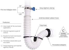 simple drain flexible rubber p trap