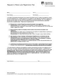 Rebooking and penalty fees have been waived since august 1, 2017. Fillable Online Du Request To Waive Late Registration Fee Du Fax Email Print Pdffiller