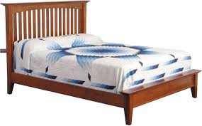 Many bedspreads have elaborate pompom, corduroy, or chenille finishes, and some have fringe along the bottom edges. Amish Caldwell Mission Slat Bed With Low Footboard From Dutchcrafters