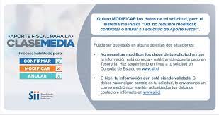 En la antesala de un tercer retiro, el gobierno anuncia nuevos préstamos y bono para la clase media. Sii On Twitter Aporte Fiscal A La Clase Media Quieres Modificar Los Datos De Tu Solicitud Pero El Sistema No Te Lo Permite Revisa Aqui Https T Co Le9cwmiae8