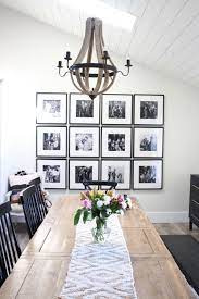 Ikea Gallery Wall In A Modern Farmhouse Dining Room Dining Room Gallery Wall Modern Farmhouse Dining Dining Room Wall Decor