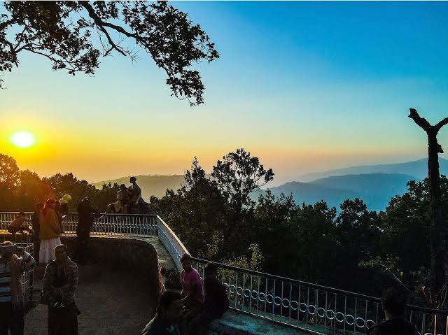 Golden hour sunrise at Netarhat, AI generated
