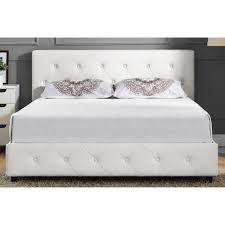How to style your bed. Dhp Dakota Upholstered Bed Multi Leather Bed Frame Upholstered Beds Leather Upholstered Bed