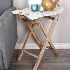 Coastal Nautical Accent Side End Tables Coastal Decor Ideas Interior Design Diy Shopping Diy End Tables Wood Folding Table Side Table