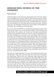 These funny jokes for kids are guaranteed to make them laugh. Pdf Researching Humor On The Internet