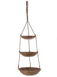 Choosing which plants to grow in your hanging baskets needed be a tricky task, there are plenty of traditional and modern varieties to give you a display to be proud of! Kouboo Carmel 3 Tier Hanging Basket In Rattan Nito Honey Brown Wood 30 48 X 30 48 X 63 5 Cm Buy Online At Best Price In Uae Amazon Ae