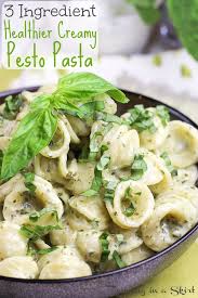 10 ounces uncooked whole wheat pasta (whatever shape you like). Healthy Pesto Pasta Running In A Skirt