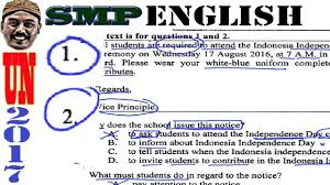 Soal un bahasa inggris 2017, utbk sbmptn, sbmptn 2020, bimbel masuk ui, bimbel sbmptn, bimbel simak ui, bimbel karantina ui, bimbel terbaik di indonesia, bimbel masuk ptn, bimbel masuk ptn, bimbel simak ui s1, bimbel simak ui s2,bimbel s3, bimbel spesialis/ppds, bimbel ekstensi, bimbel profesi, les privat, bimbel sbmptn, bimbel simak ui, superintensif, super camp ui (karantina), jaminan lulus. Un Smp 2017 Bahasa Inggris Pembahasan No 1 2 Invitation Youtube